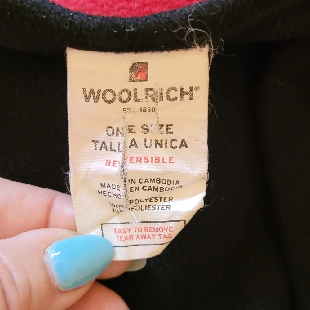 Woolrich Red Black Tartan Blanket‎ Shawl Reversible Cape